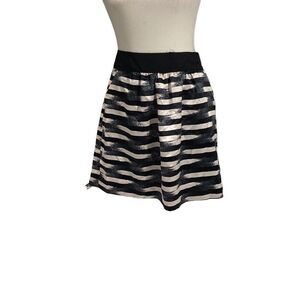 NWT Gap Womens Blue White Striped Zip Up Mini Skirt  Size 8 Minor Flaw
